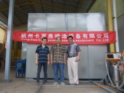 new manual  powder coating line installed in Indonesia