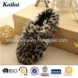 Leopard PV Plush Slipper