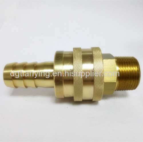 Hydraulic fittings thread locked quick coupling