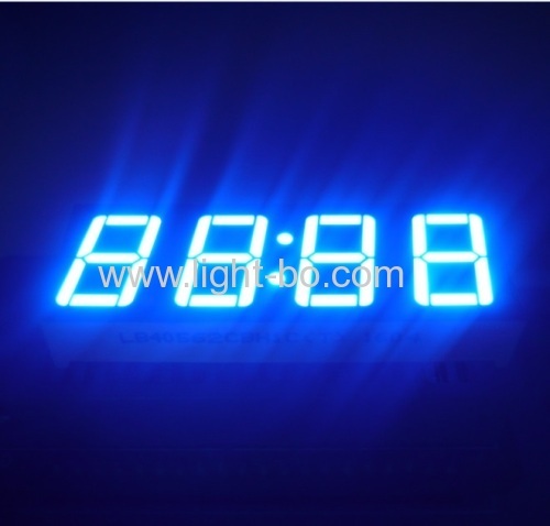 Ultra blue common anode 0.56" 4 digit 7 segment led clock display for home appliances