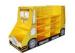 Cookies Promoting Cardboard Display Rack School Bus Shaped UV Coated