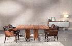 Large Wood Furniture Dining Table And Chairs Natural Black For Office