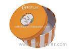 1 Layer Cardboard Gift Boxes With Lids Round Shaped Delicate Pretty Branded