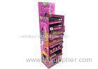 Young Ladies Cosmetics Cardboard Nail Polish Display Rack Panton Color Printing