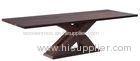 Commericial Black Solid Walnut Dining Table MDF Veneer Base No Folede