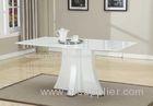 White Artificial Marble Topped Dining Table Customized Folede 1600*900*750mm