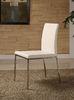 Stainless Steel White Faux Leather Dining Chairs 500*590*800mm