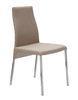 Coffee Color High Back Leather Dining Chairs / Modern Home Furniture