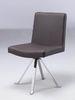 Dark Brown Faux Leather Living Room Furniture / Leather Upholstered Dining Chairs