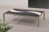 Contemporary Black Glass Gmw Marble Coffee Tables Brushed Steel Base