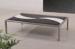 Contemporary Black Glass Gmw Marble Coffee Tables Brushed Steel Base
