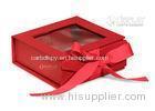 Magnet Foldable Cardboard Gift Boxes Customized With Clear PVC Window