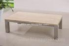 Living Room Natural White Fossil Marble Travertine Coffee Tables 1400*800*450mm