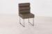 Continental Contemporary Leather Dining Chairs Upholstered With Ss Base