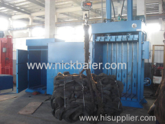 used waste tire recycling machine/tire packing machine/double cylinder hydraulic baler