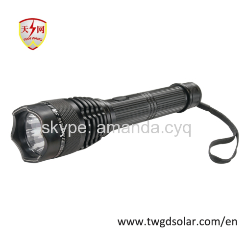 Aluminum Police Security Electric Torch with LED Flashlight