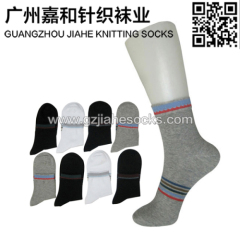 stripe men socks with embroidery logo business socks dress socks