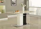 White Paint Island Resort White Square Steel Marble Dining Tables Modern