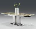 White Background Bowlder Marble Dining Tables Set Modern Office Furniture