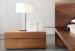 Bedroom Furniture Walnut Bed Set / Modern Bed Sideboard 2 Drawers