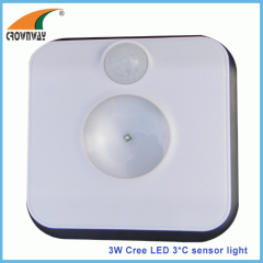 3W Cree LED sensor light auto wall mounted lamp cabinet lamp indoor light 3*C battery motion sensor light