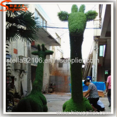 Our factory realistic design artificial grass animal artificial deer antlers topiary animals