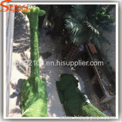 Our factory realistic design artificial grass animal artificial deer antlers topiary animals