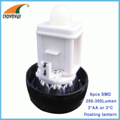 8pcs SMD high power 200Lumen red LED flashing SOS floating flashlights water proof IP68 emergency portable lantern 3*C