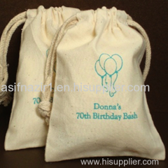 Cotton Pouch, Muslin Bag, Cotton Wedding Bag, Promotional Drawstring Bag
