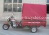 Cabin Seats Cargo / Passenger Motor Tricycle Single Exhaust With 12L Fuel Tank