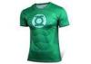 Dyed Green Rash Guard Shirts With Polyester / Spandex Material