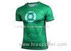 Dyed Green Rash Guard Shirts With Polyester / Spandex Material