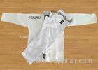 White Blank Brazilian Jiu Jitsu Kimonos With Big Curve Shape Pant