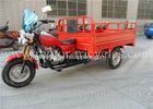 CDI Ignition Durable Frame Red Gasoline Tricycle 12L Fuel Tank 320 kg Dry Weight