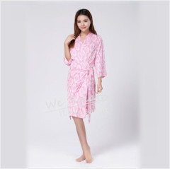 Apparel&Fashion Underwear&Nightwear Sleepwear&Pajamas Women's Seamless Bamboo Kimono Robe Knee Length Lingerie Sleepwear