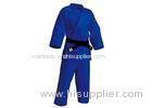 Adult Blue Judo Uniform Academy Training Suit With 100%Cotton Double Weave
