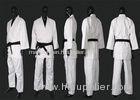 Martial Arts Wears White Judo Uniform With Flat Drawing String