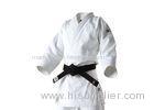 Fitness White Youth Judo Gi Single Weave Martial Arts Uniforms