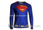 Mens Sport Fit Colorful Custom Fighting Shirts Cartoon Super Man Printed