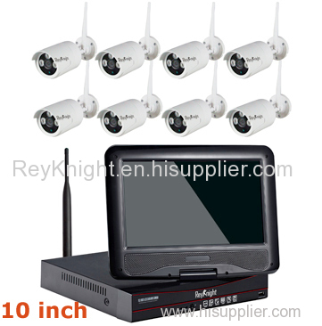 8CH WIFI 10inch WIFI Real Plug&Play LCD NVR Kit