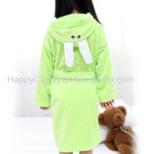 cute children bathrobe with animal hood kids bathrobe