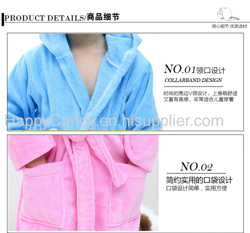 100% cotton Children Cute Bathrobe