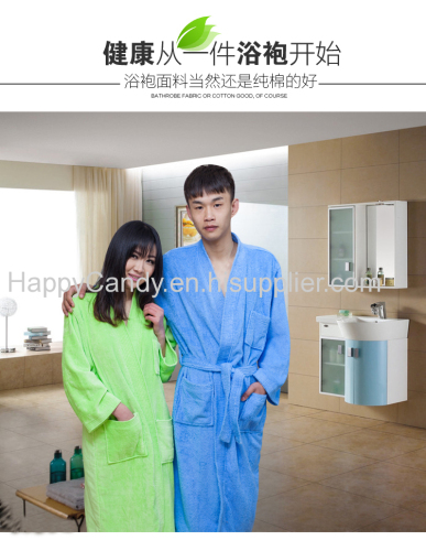 High quality cotton cut pile bathrobe for home