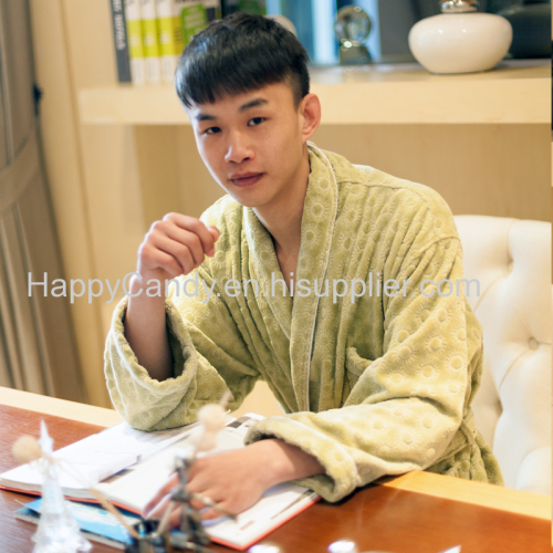 100% Cotton Jacauard Hotel Bathrobe