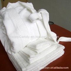 High quality cotton cut pile bathrobe for home