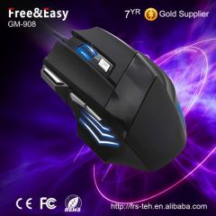 8 keys high resolution wired quality gaming mouse in colorful printing