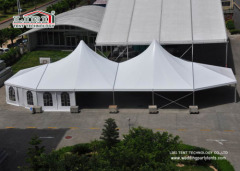 12x32m white PVC roof cover high peak tent with church windows for event