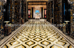 Magic tiles marble stone water jet pattern flooring interior decoration wall tiles