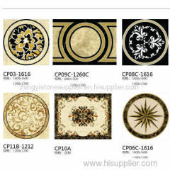 Water-jet Pattern medallion flooring tiles hotel hall interior decoration