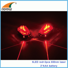 Red LED bike lights rear flashing bicycle lamp laser pointer warning light nigh light riding lamp LED bike lamp